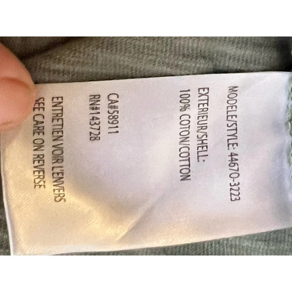 Tribal 100% cotton button down dress w/pockets size L 3/4 Sleeve - Picture 8 of 8